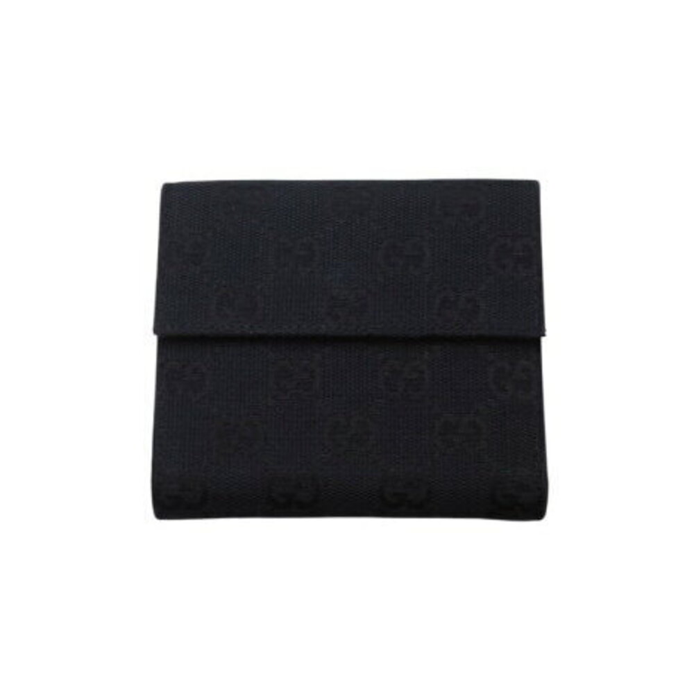 Gucci Eclipse Black Double Hook Bifold Wallet Gg … - image 2